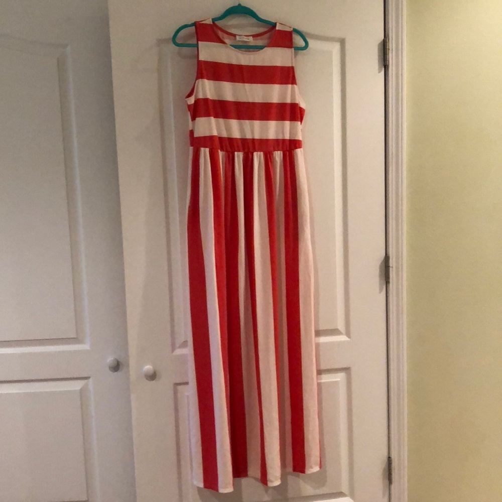 Striped Maxi Dress with Pockets